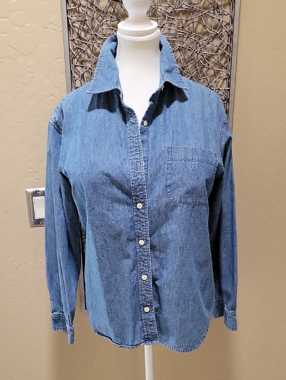 Jones New York Light Blue Denim Shirt